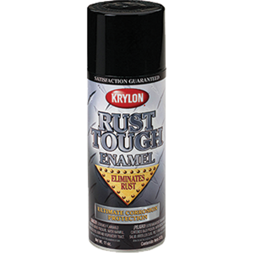 KRYLON RTA9218 12OZ FLAT BLACK RUST TOUGH SPRAY