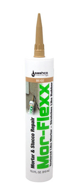 Sashco 15010 10.5 oz. Beige Mor Flexx Mortar & Stucco Repair Sealant - 12ct. Case