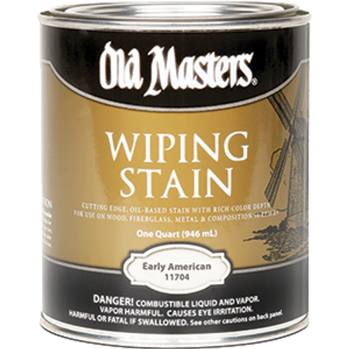 OLD MASTERS 11704 QT EARLY AMERICAN WIPING STAIN 240 VOC