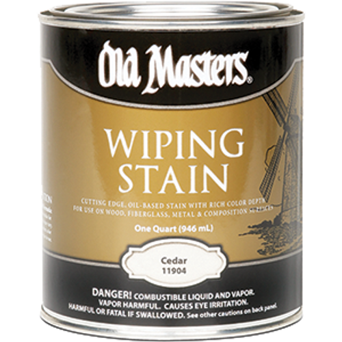 OLD MASTERS 11904 QT CEDAR WIPING STAIN 240 VOC