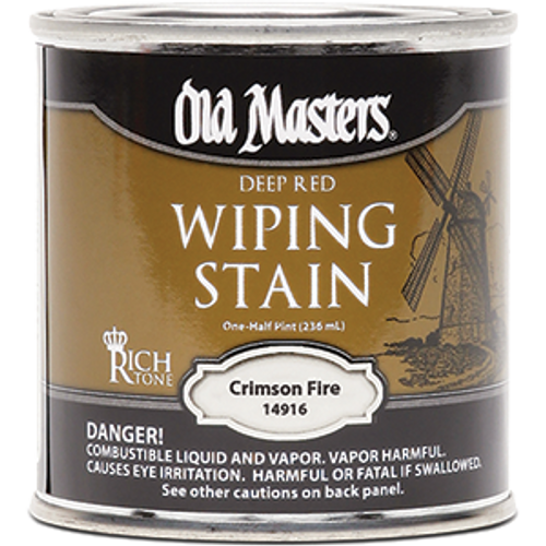 OLD MASTERS 14916 .5PT DEEP RED CRIMSON FIRE WIPING STAIN 240 VOC
