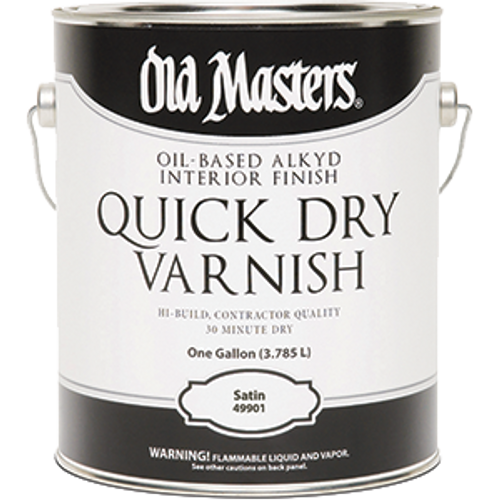 OLD MASTERS 49901 1G SATIN QUICK DRY VARNISH