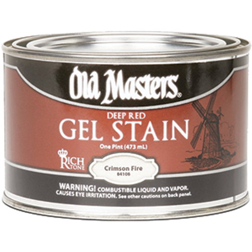 OLD MASTERS 84108 PT DEEP RED CRIMSON FIRE GEL STAIN