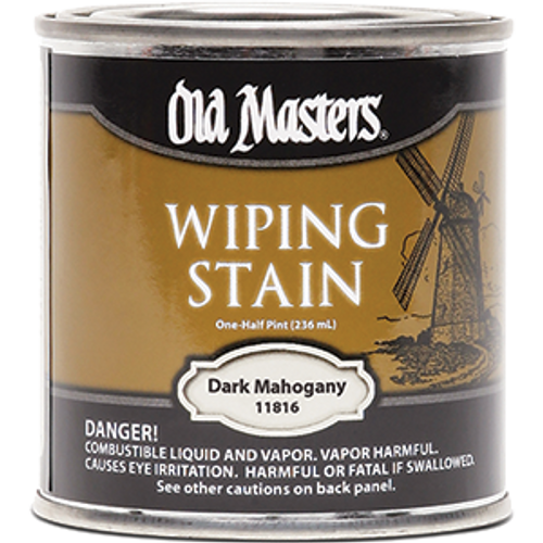 OLD MASTERS 11816 .5PT DARK MAHOGANY WIPING STAIN 240 VOC