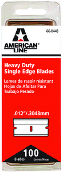 ASR 66-0448 .012 HD SINGLE EDGE BLADE 100PK