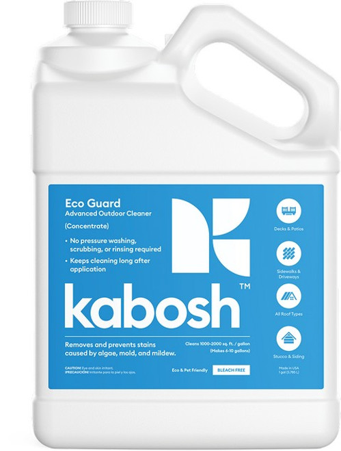 Kabosh 220-128 Eco Guard 128 oz. Advanced Outdoor Multi-Surface Cleaner - Concentrate 5:1 ratio 4 ct. Case