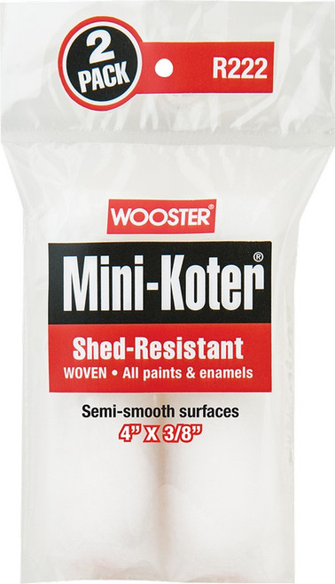 Wooster R222-4 Mini-Koter 4" Shed-Resistant 3/8" Pack of 2 - 12ct. Case
