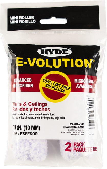 Hyde 47357 6" x 3/8" Nap E-Volution Microfiber Roller Cover (2pk) - 72ct. case
