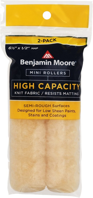 Benjamin Moore U66503-018 6-1/2" x 1/2" Nap High Capacity Mini Roller Covers (2pk)