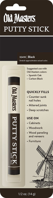 Old Masters 32410 Black Putty Stick - 6ct. case