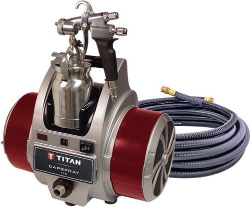 Titan 0524099 Capspray 115 HVLP 6 Stage Sprayer w/ Maxum II Gun, 30' Hose, 5' Whip