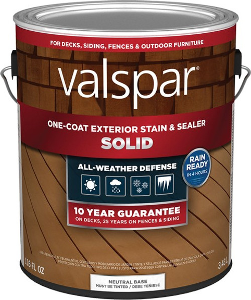 Valspar VL1028091-16 1gal Neutral Base One-Coat Solid Stain & Sealer