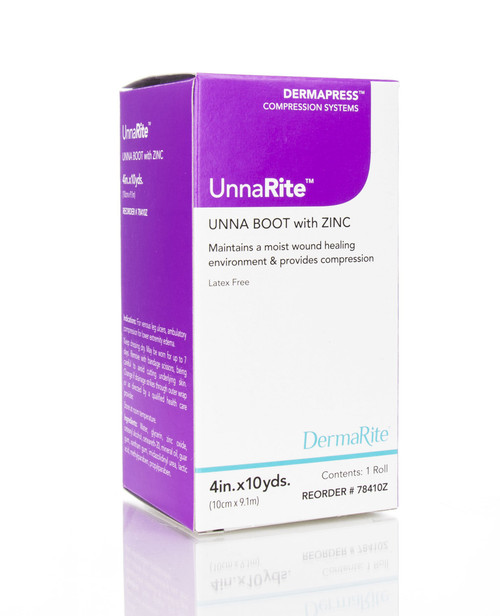 UnnaRite Unna Boot with Zinc Oxide and Calamine, 4 Inch x 10 Yard