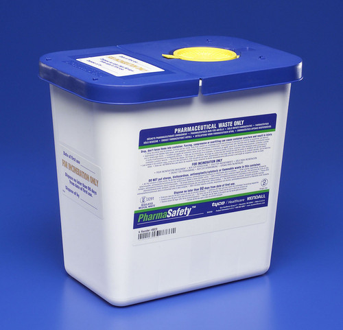 PharmaSafety Pharmaceutical Waste Container, 2 Gallon, 10 x 10√Ç¬Ω x 7√É‚Äö√Ç¬º Inch