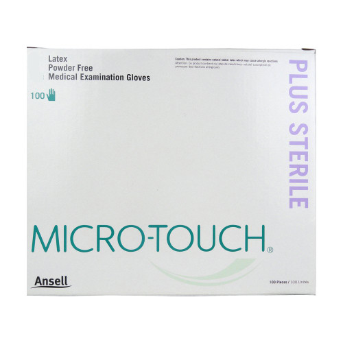 Micro-Touch Plus Latex Exam Glove, Medium, Ivory
