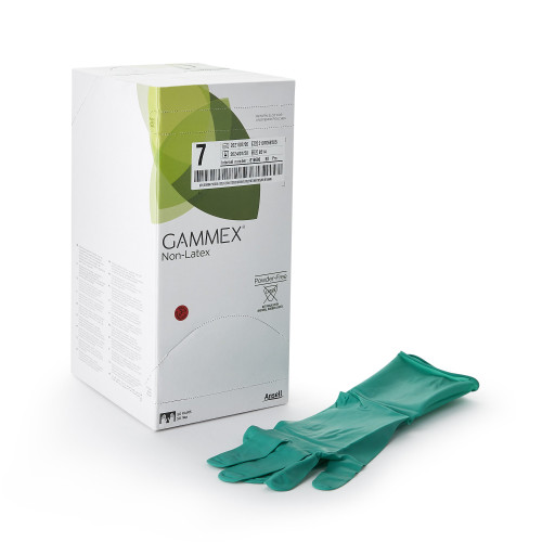 Gammex Non-Latex Polyisoprene Surgical Glove, Size 7, Green