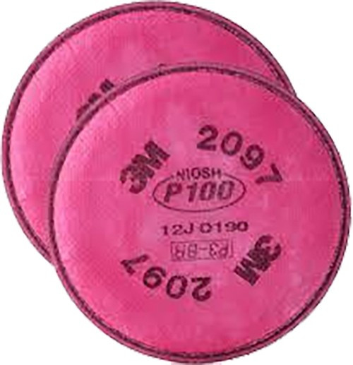 3M 2097/07184(AAD) P100 Particulate Filter with Nuisance Level Organic Vapor Relief (Pair)