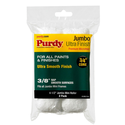 4-1/2" x 3/8" Nap Purdy 140624052 Ultra Finish Jumbo Mini-Roller Cover, 2-Pack
