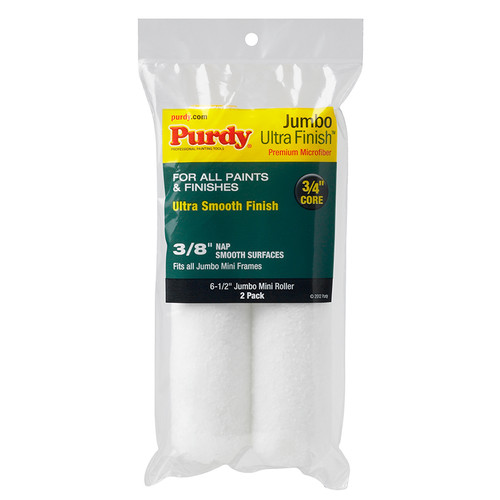 6-1/2" x 3/8" Nap Purdy 140626052 Ultra Finish Jumbo Mini-Roller Cover, 2-Pack