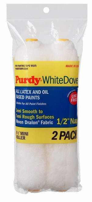 Purdy 140605064 6.5" x 1/2" Nap White Dove Mini Roller (2pk)