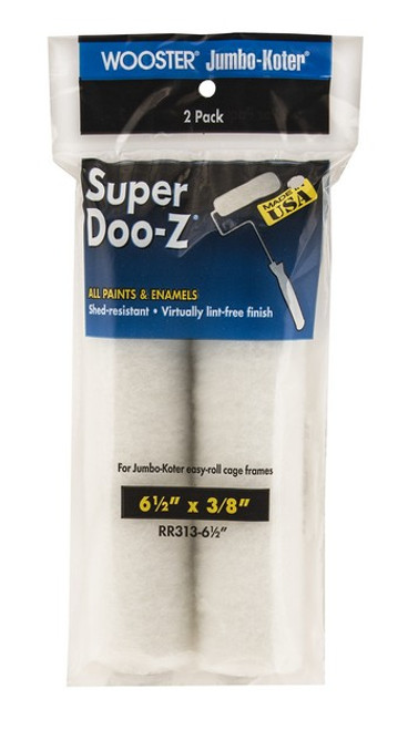 Wooster RR313 6-1/2" x 3/8" Nap Jumbo-Koter Super Doo-Z Mini Roller Cover (2pk)