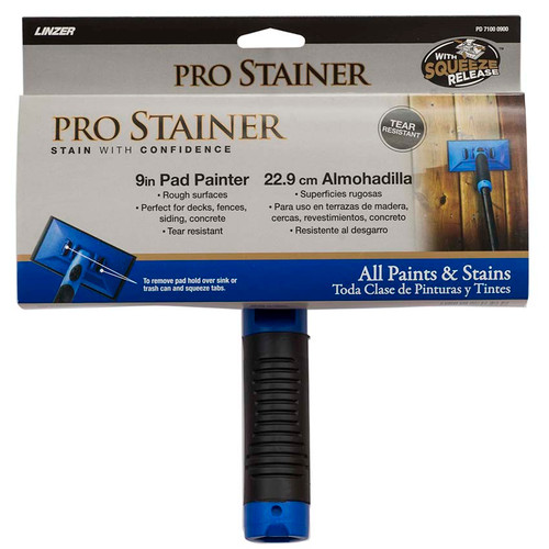 9" Linzer PD 7100-0900 Blue Pro Edge Pro Stainer Pad Painter