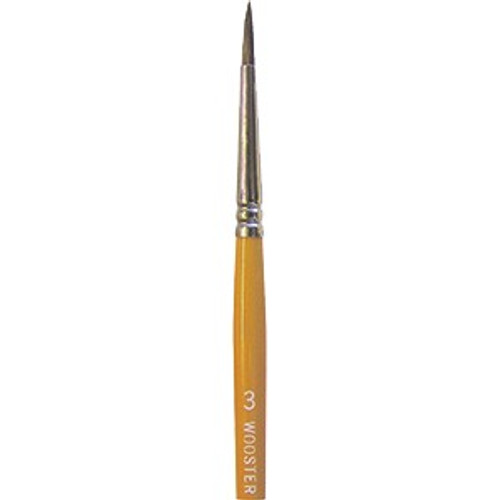 Wooster F1628 #3 Camel Hair Watercolor Pointed Artist Brush
