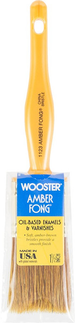 Wooster 1123 1-1/2" Amber Fong Brown China Bristle Paint Brush