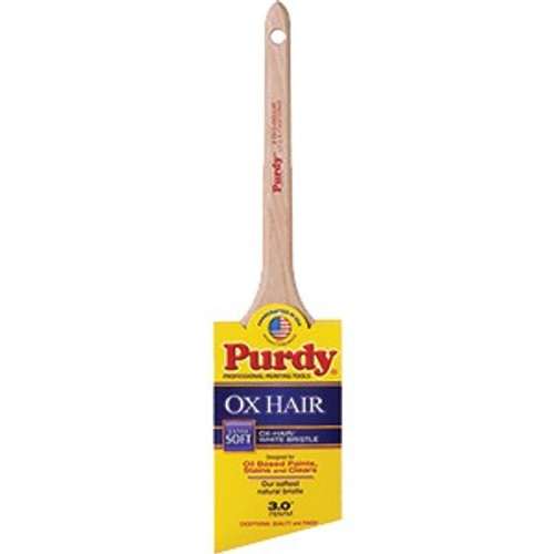 Purdy 144296030 3" Ox-Hair/White Bristle Extra Soft Ox-O-Angular Paint Brush