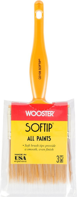 Wooster Q3108 3" Softip Nylon Flat Wall/Trim Paint Brush