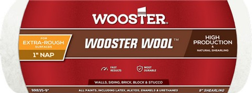Wooster RR635 9" x 1" Nap Wool Roller Cover