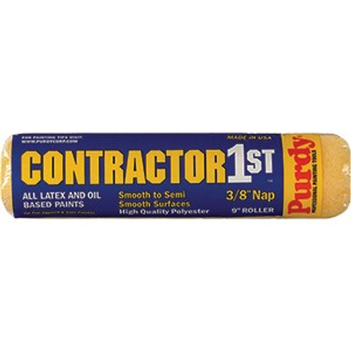 Purdy 144688092 9"x 3/8" Nap High Quality Polyester Contractors 1st Roller Cover