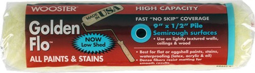 Wooster RR661 9" x 1/2" Nap Golden Flo Roller Cover