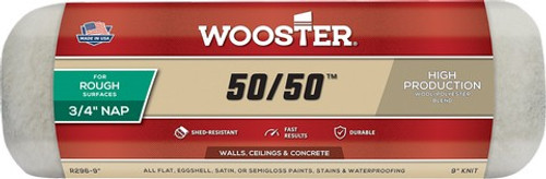 Wooster R296 9" x 3/4" Nap 50/50 Roller Cover