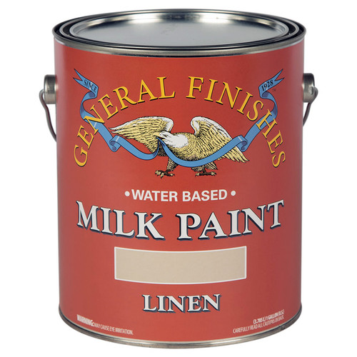 1 Gal General Finishes GLI Linen Milk Paint Interior / Exterior Paint, Satin - Case of 4