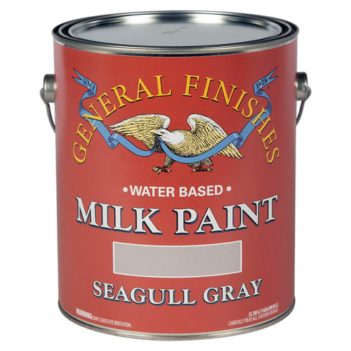 1 Gal General Finishes GSGG Seagull Gray Milk Paint Interior / Exterior Paint, Satin - Case of 4