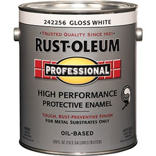Rust-Oleum 242256 1gal Gloss White Professional Oil Based Enamel 100 VOC
