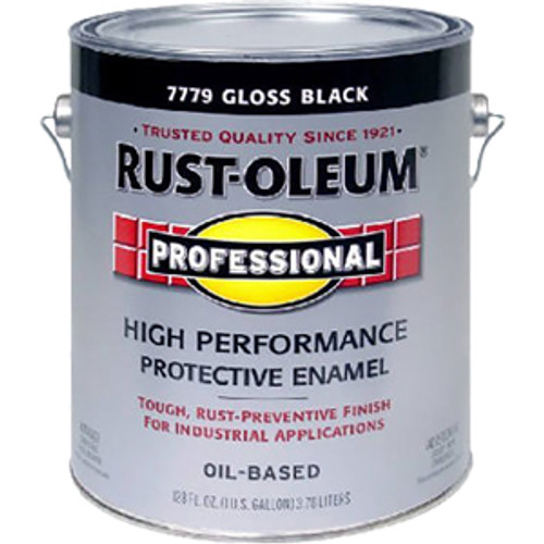 Rust-Oleum 242253 1gal Gloss Black Professional Oil Based Enamel 100 VOC