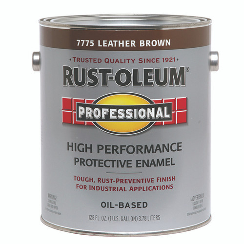 1 Gallon Rust-Oleum 7775402 Leather Brown Professional High Performance Protective Enamel - Case of 2