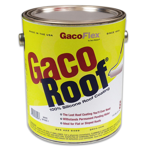1 Gal Gaco GR1600 White GacoRoof Silicone Roof Coating