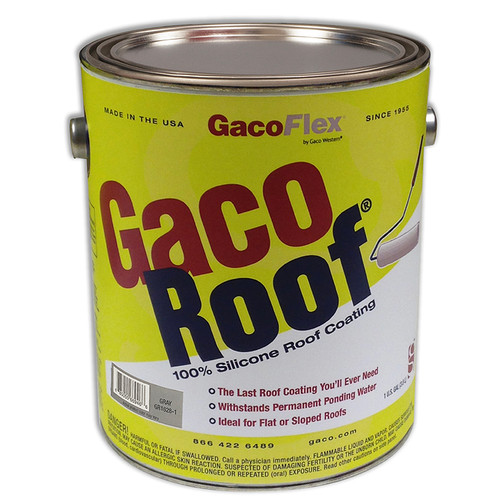 1 Gal Gaco GR1628 Gray GacoRoof Silicone Roof Coating