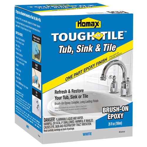 26 Oz Homax 720773 White Tough As Tile Brush-On Tub & Tile Epoxy Finish - Case of 4