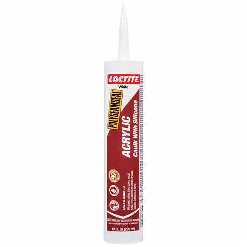 10 Oz Loctite 1507600 White Polyseamseal Siliconized Acrylic Caulk