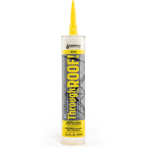 10.5 Oz. Sashco 14030 White Through the ROOF! Ultra-Elastic Sealant