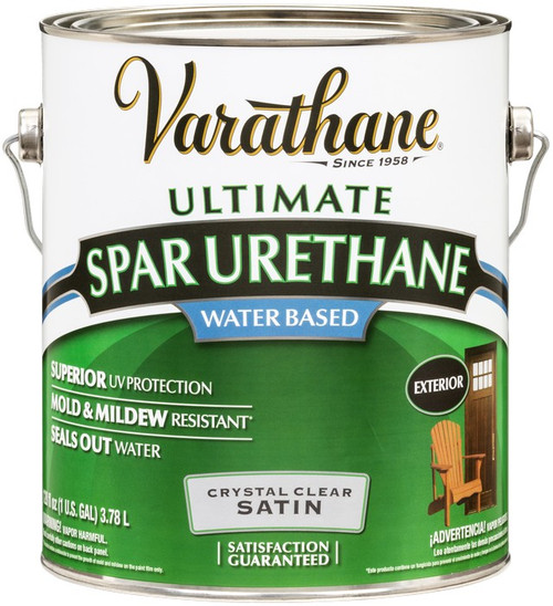 Varathane 250231 1gal Satin Crystal Clear Diamond Water Based Outdoor Spar Urethane