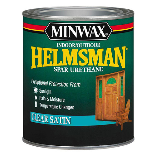 1 Qt Minwax 63205 Clear Helmsman Indoor/Outdoor Spar Urethane, Satin - Case of 4