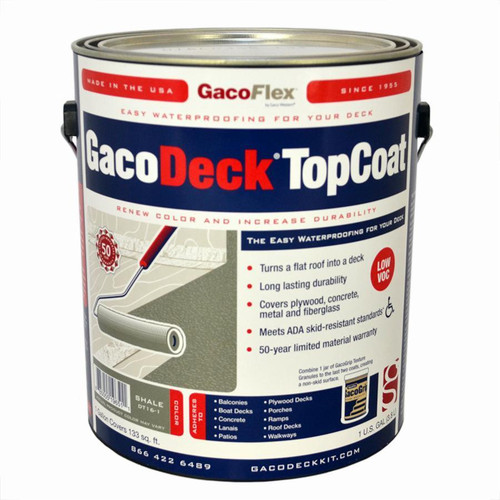 1 Gal Gaco DT16 Shale GacoDeck Water-Based Elastomeric Top Coat