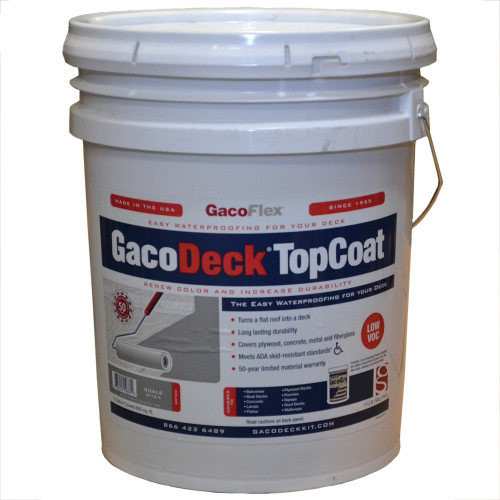 5 Gal Gaco DT16 Shale GacoDeck Water-Based Elastomeric Top Coat