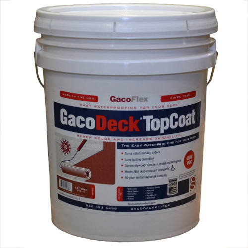 5 Gal Gaco DT47 Sedona GacoDeck Water-Based Elastomeric Top Coat
