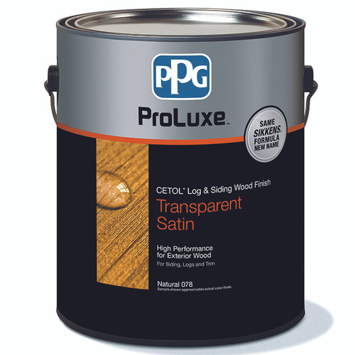 1 Gal ProLuxe SIK42009 Dark Oak Log & Siding Exterior High Performance Two-Coat Wood Finish, Transparent Satin - Case of 4